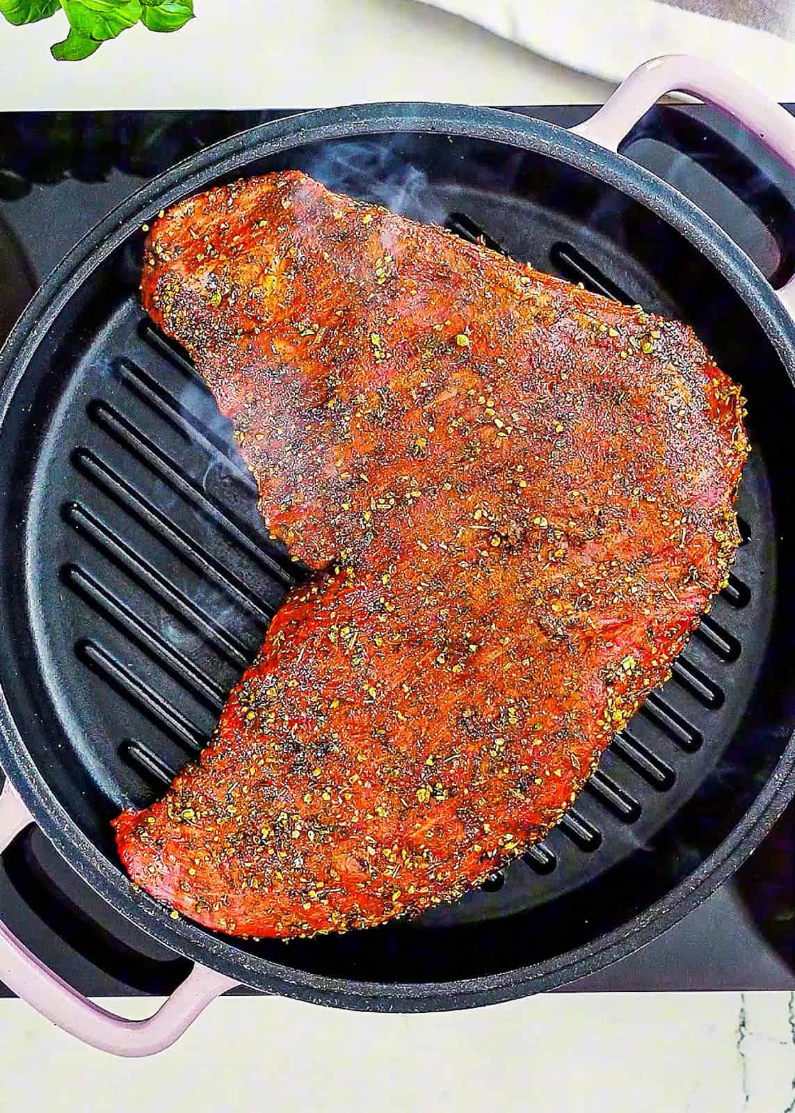 Pan-Searing Tri Tip In Grill Pan