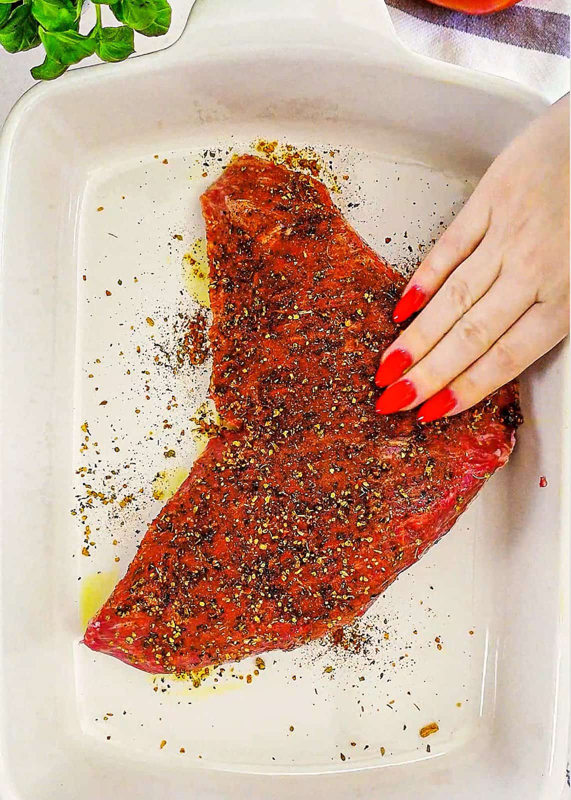 Seasoning Tri Tip Steak
