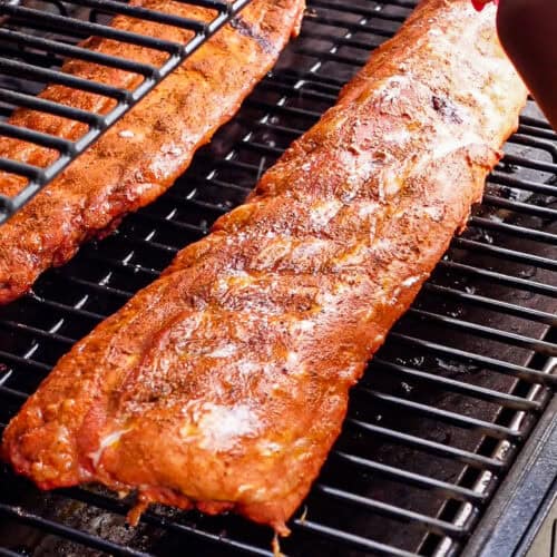 Smoked Peach BBQ Baby Back Ribs