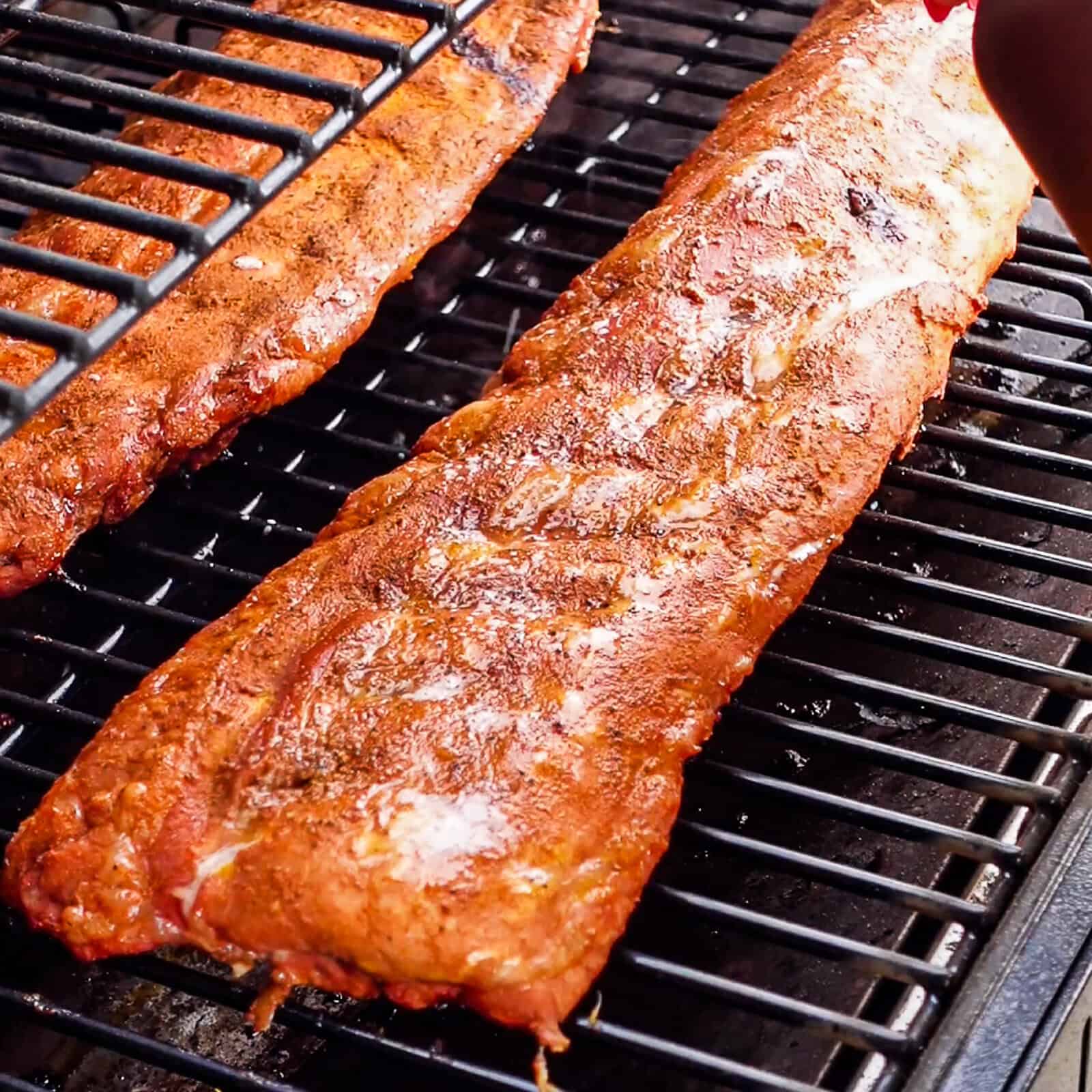 Smoked Peach BBQ Baby Back Ribs
