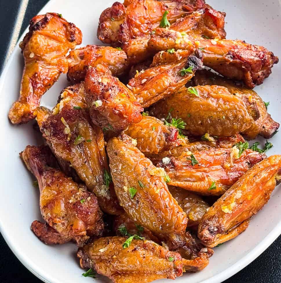 Smoked Lemon Garlic Chicken Wings