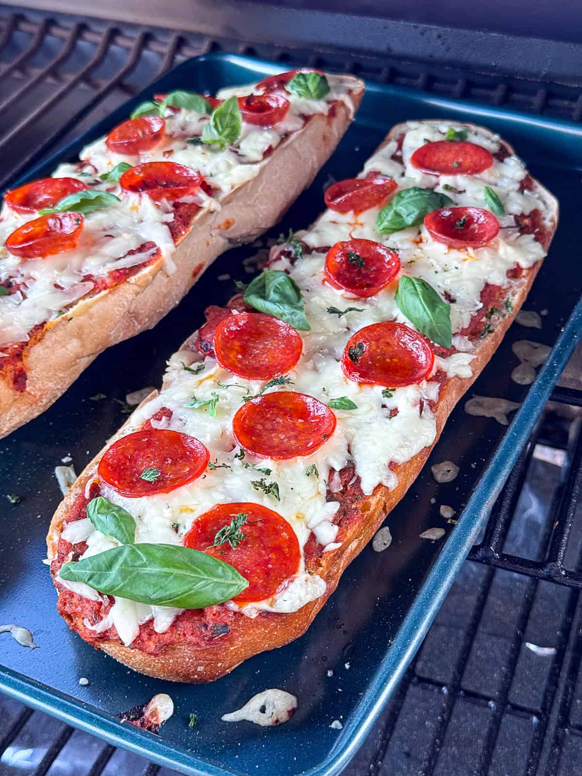 Grilled French Bread Pizza In Traeger Smoker