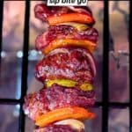 The best smoked steak kabobs with veggies on the Traeger grill