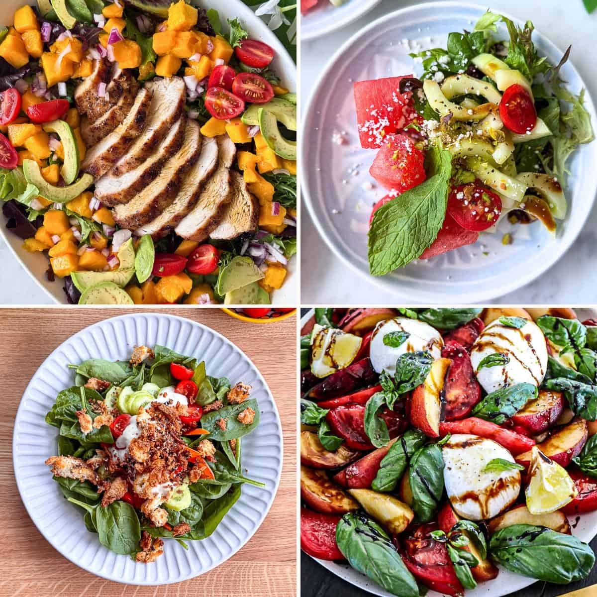 Easy Summer Salad Recipes collage