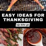 Thanksgiving Cooking Ideas Collage with text overlay