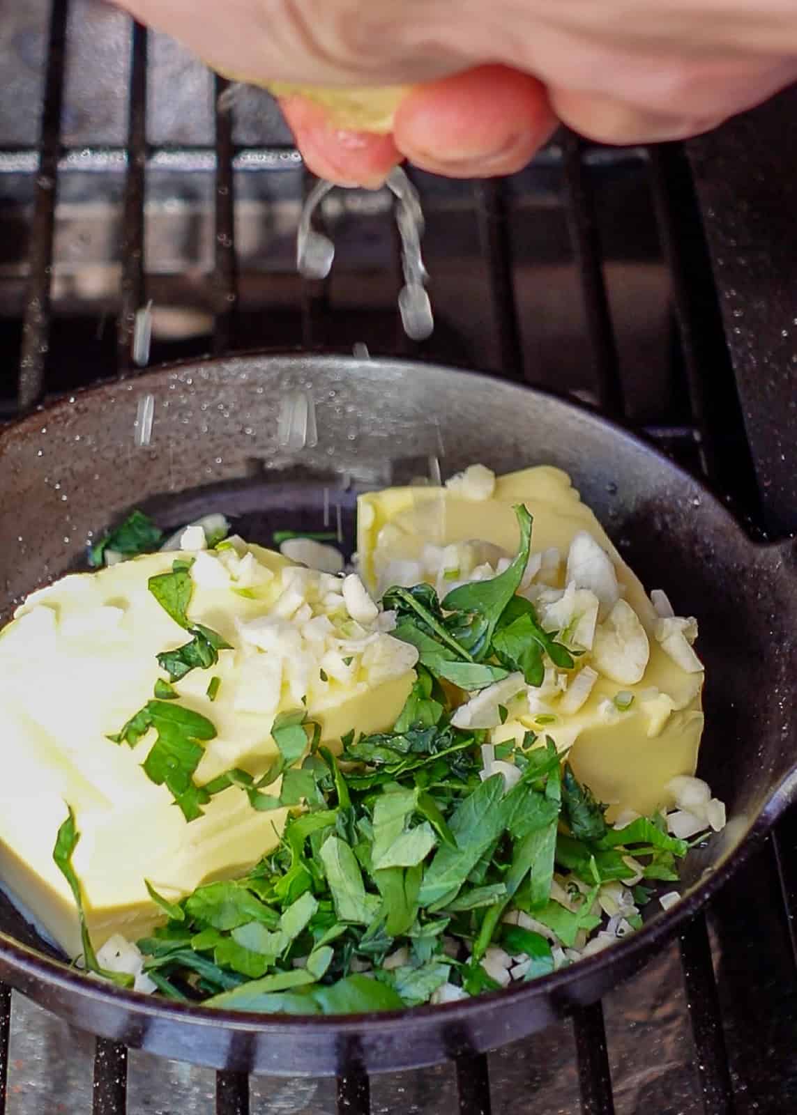 Prepping butter baste for smoked spatchcock turkey