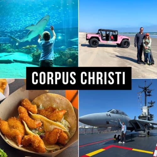 Family exploring Corpus Christi with kids enjoying activities and food
