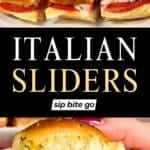 Party platter with pull-apart Italian sub sliders arranged for serving